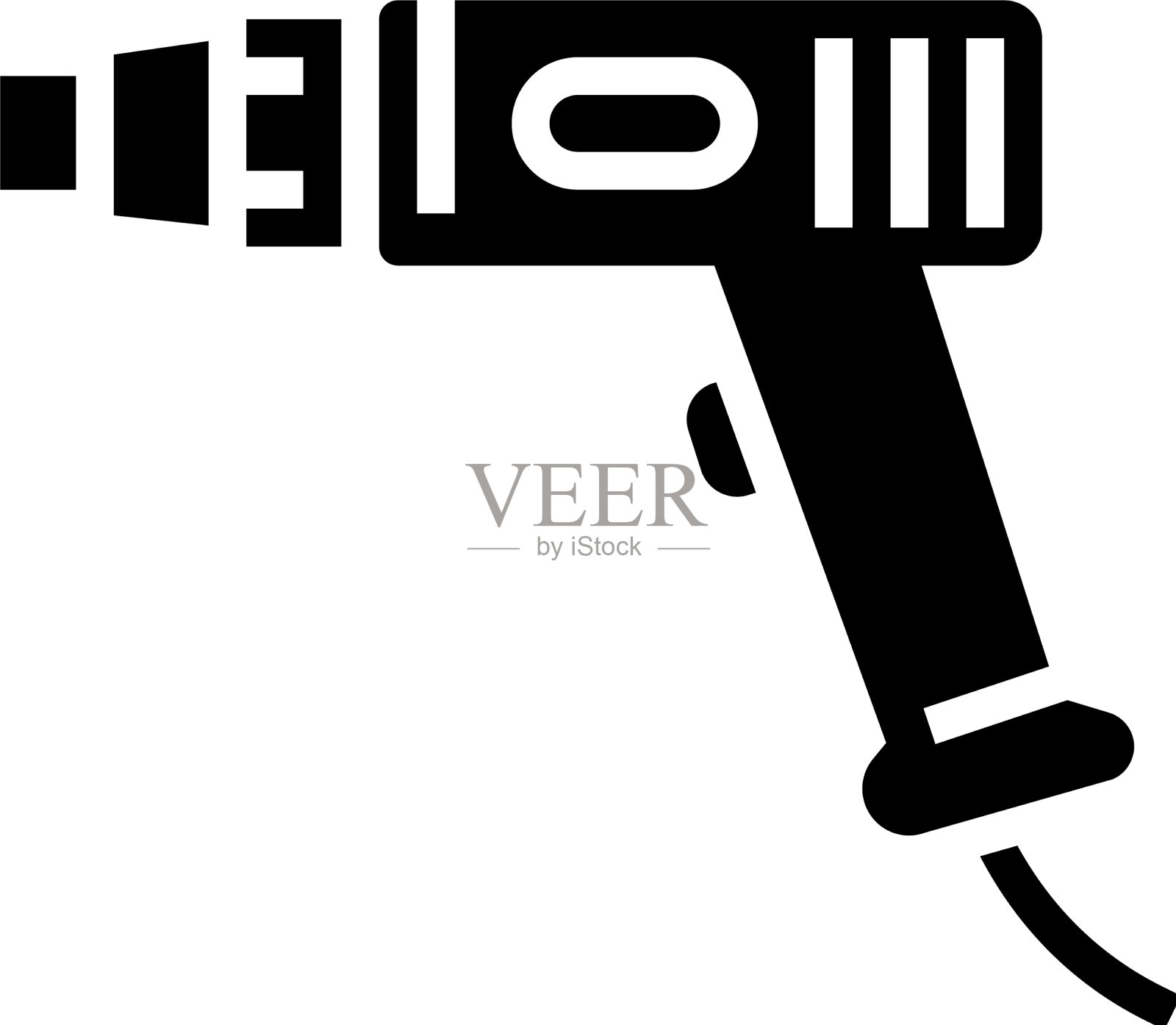 风扇装置为树脂艺术字形图标插画图片素材