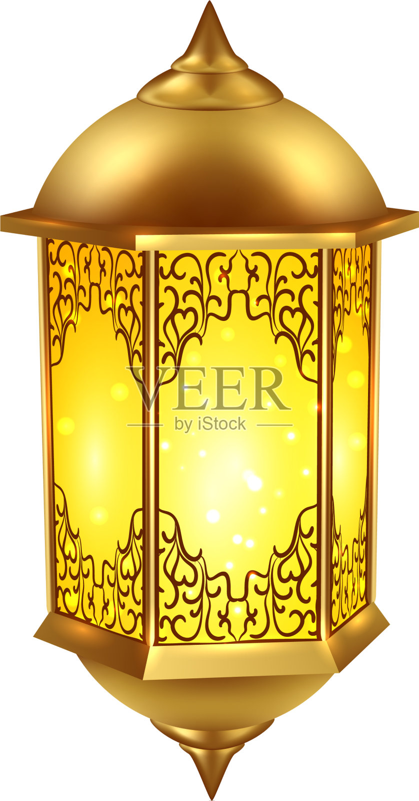 现实的斋月灯图标设计元素图片