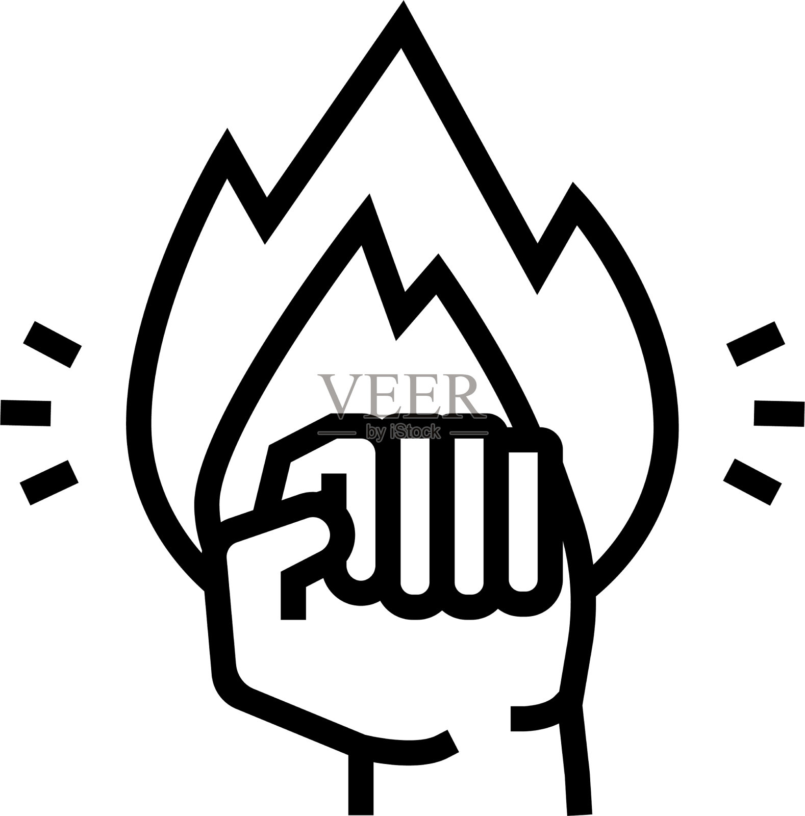 强势商人线图标插画图片素材