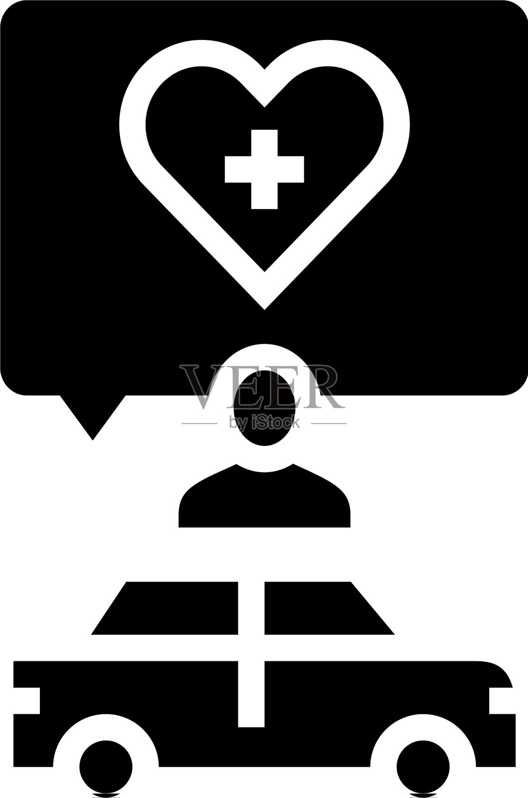 医疗驾驶条件字形图标图标素材