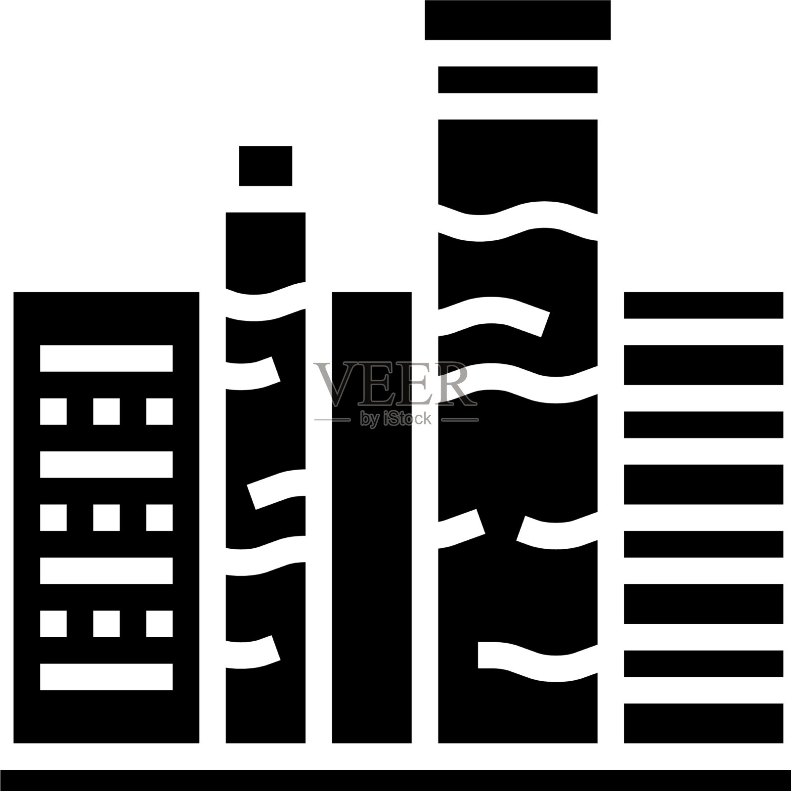 泳池水测试和平衡字形图标图标素材