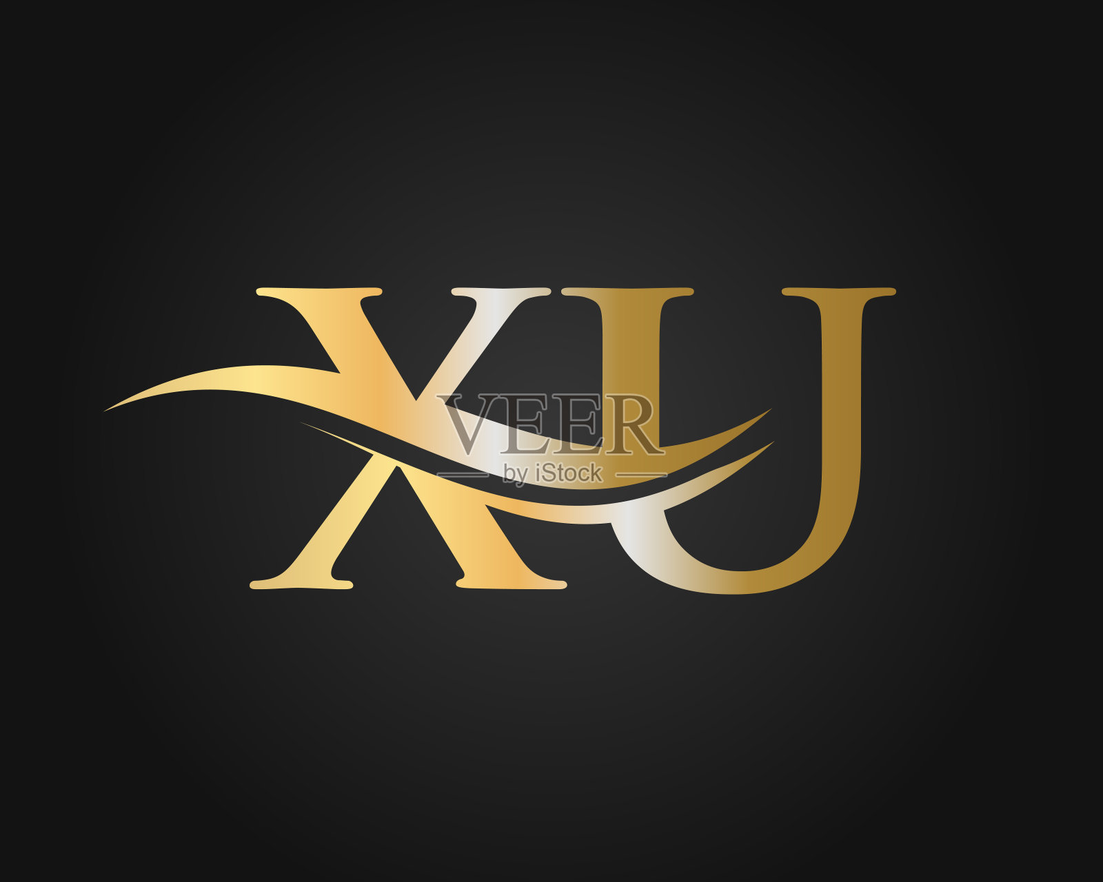 现代徐标志的奢侈品牌。首字母徐字母标志企业标识设计矢量。徐标志设计插画图片素材