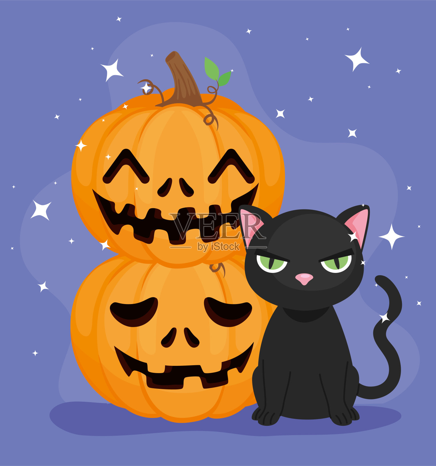 万圣节南瓜卡通插画图片素材