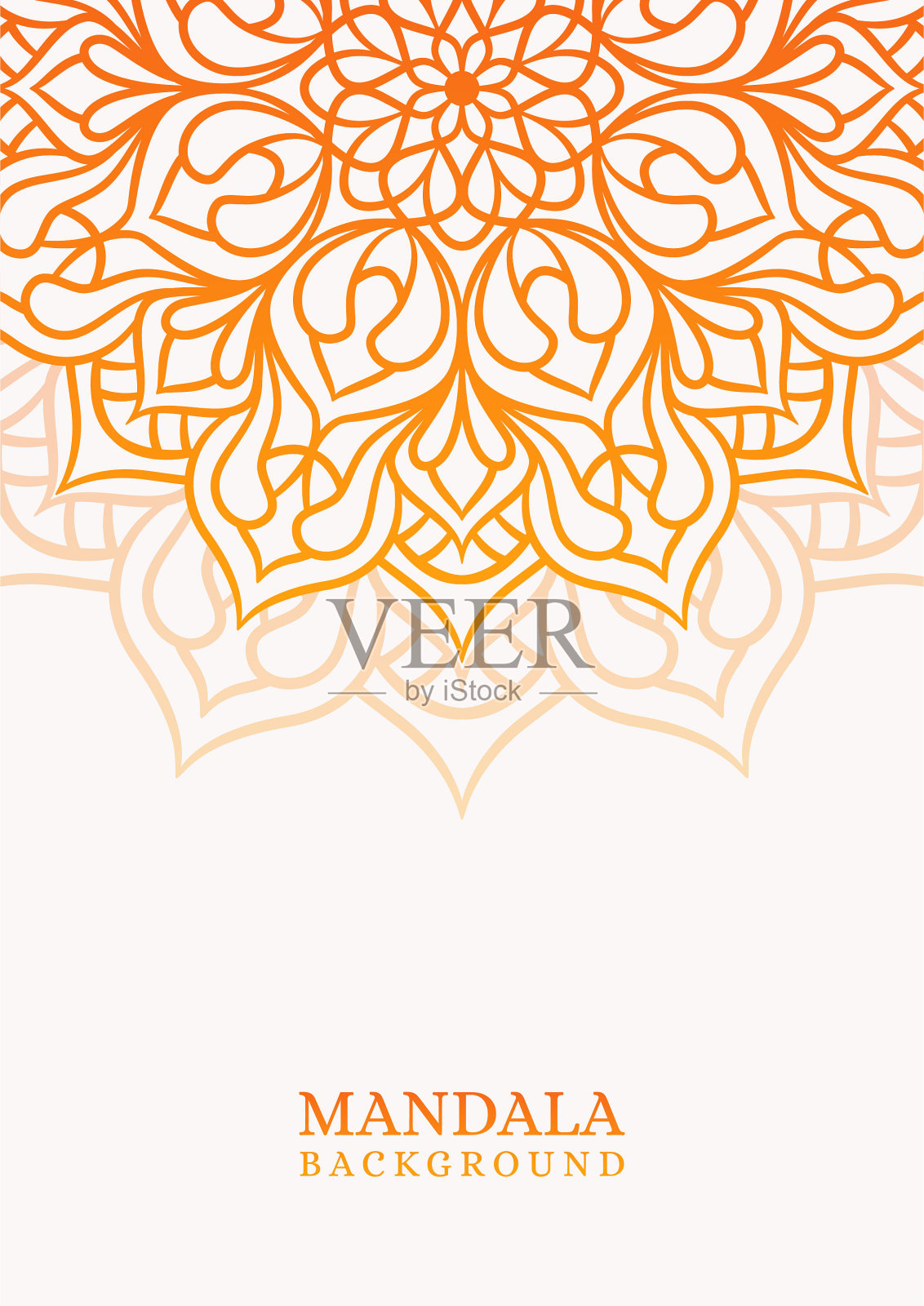 曼陀罗圆形装饰背景与渐变插画图片素材