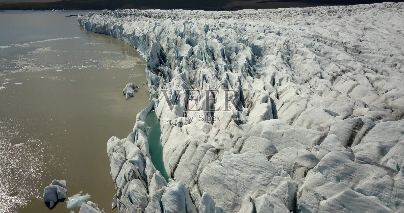 俯瞰欧洲冰岛冰川泻湖照片摄影图片