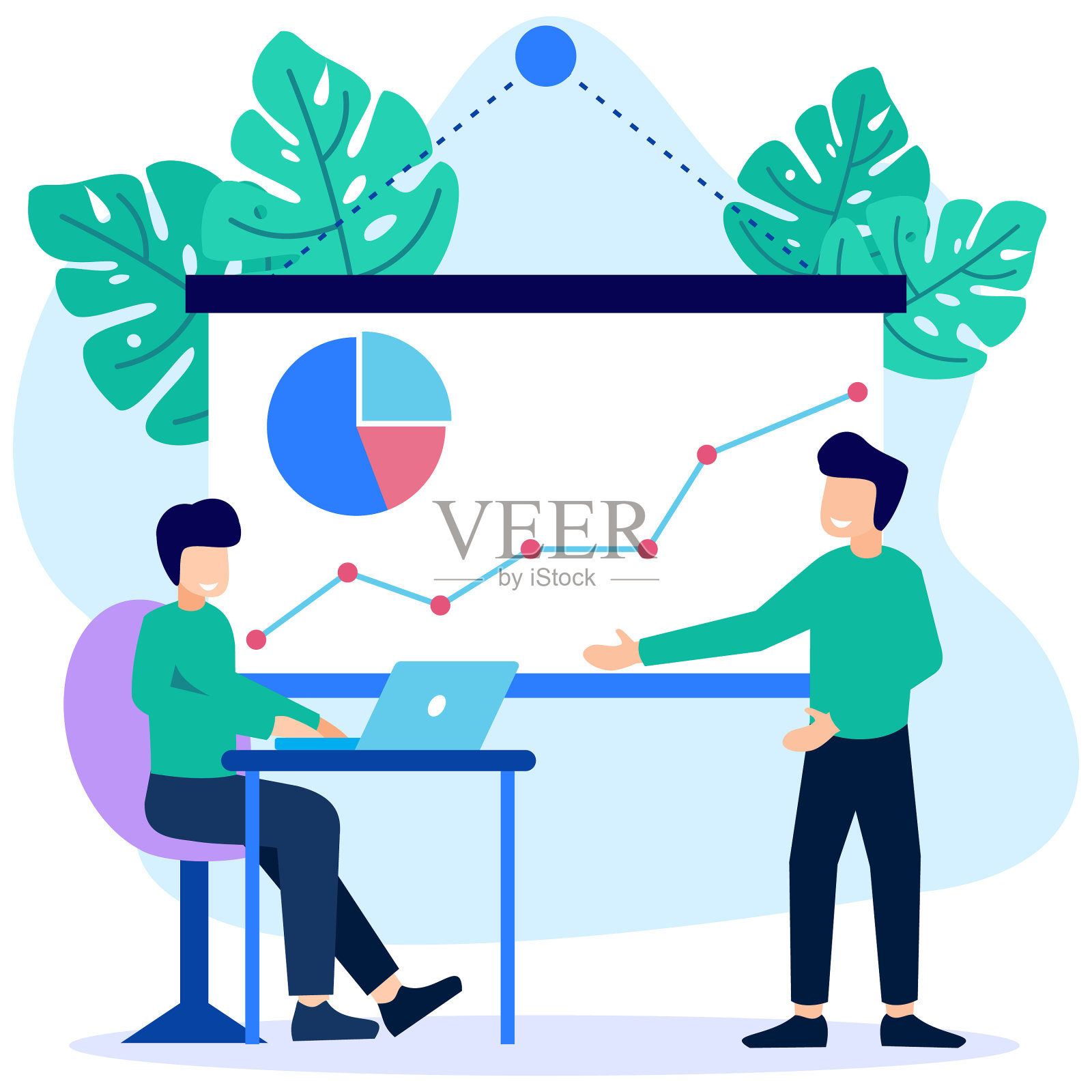 图形卡通人物业务培训设计元素图片