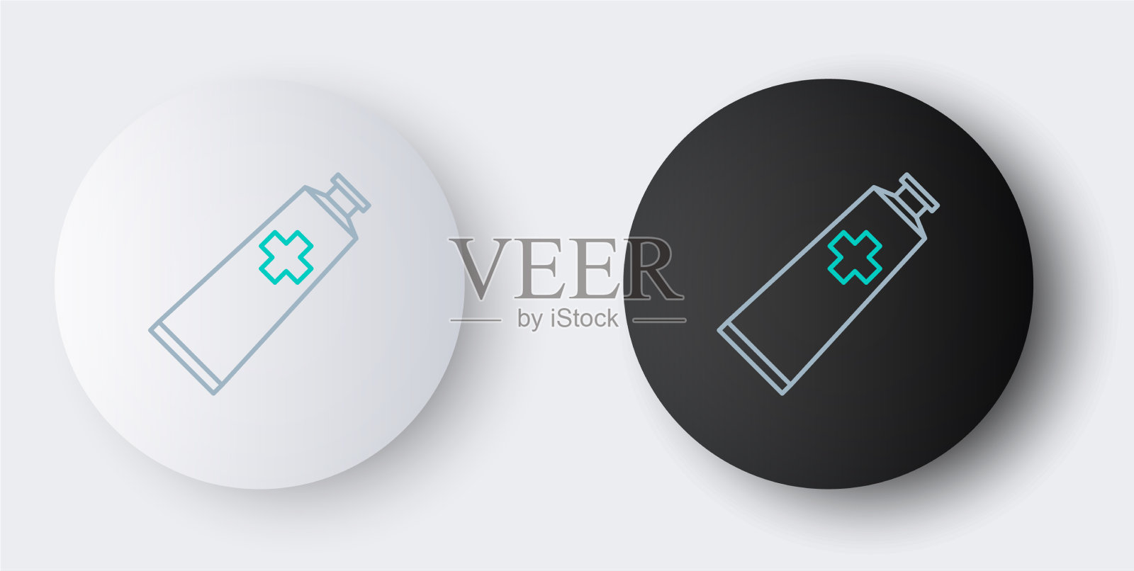 行药膏膏管药图标隔离上插画图片素材