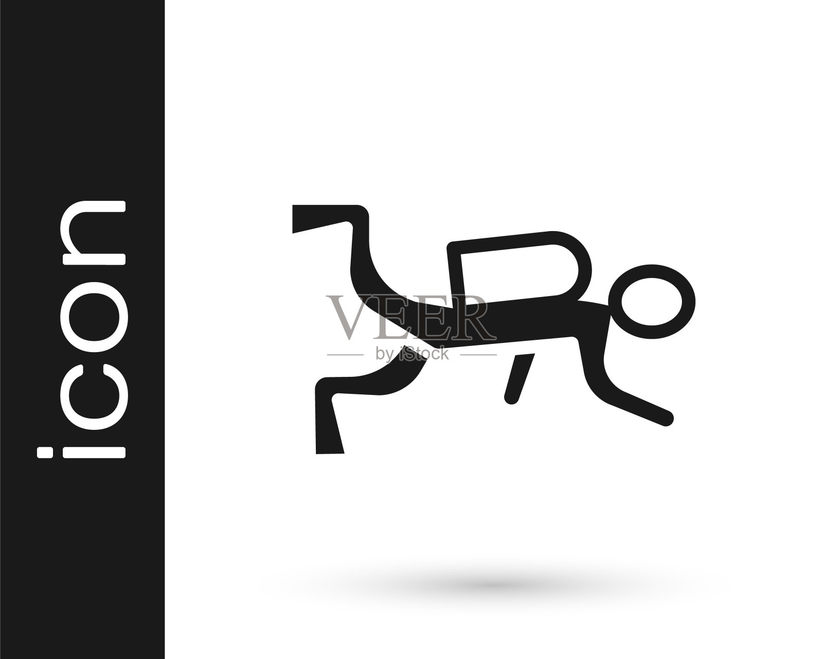 黑色水肺潜水员图标孤立在白色背景。向量图标素材