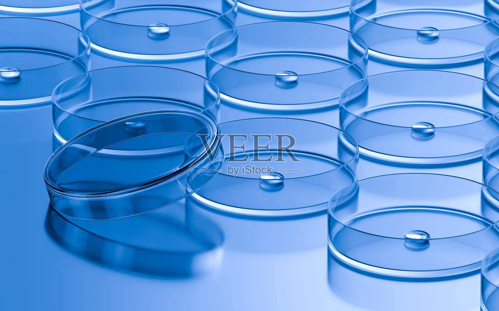 实验室玻璃器皿，3d渲染。照片摄影图片