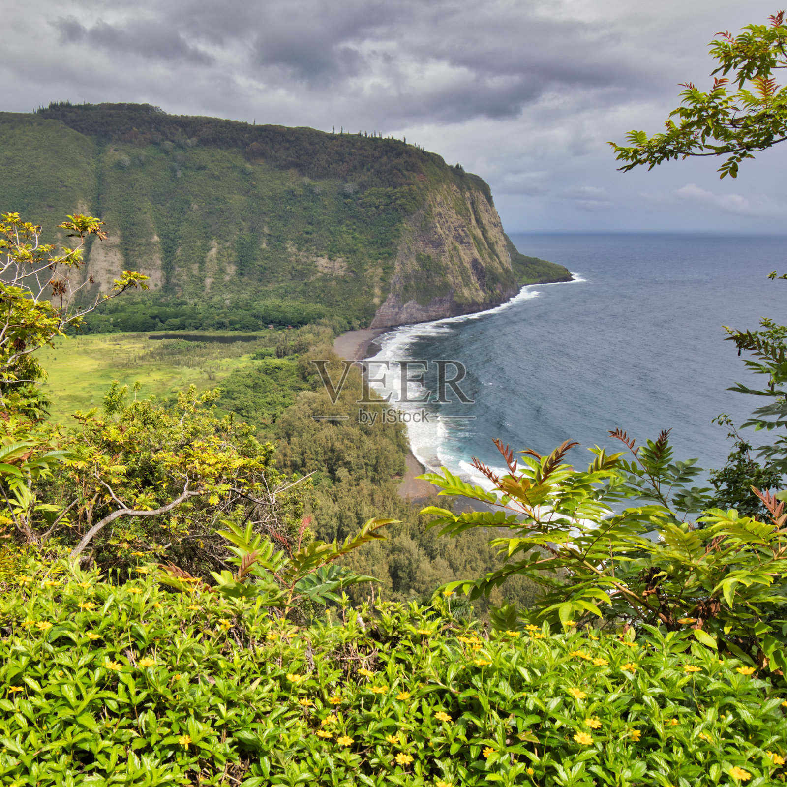 Waipio谷忽视照片摄影图片