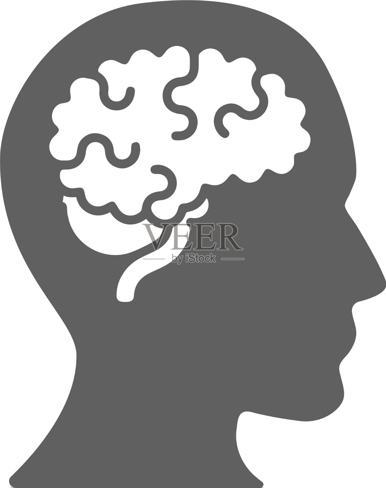 神经病学医学图标灰色图形设计元素图片