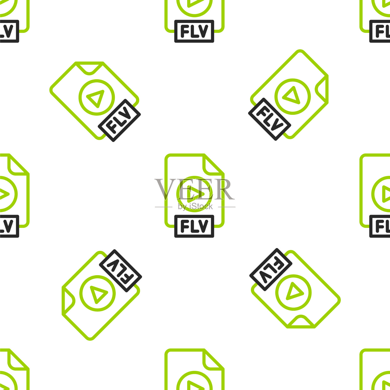 Line FLV文件文件视频文件格式下载插画图片素材