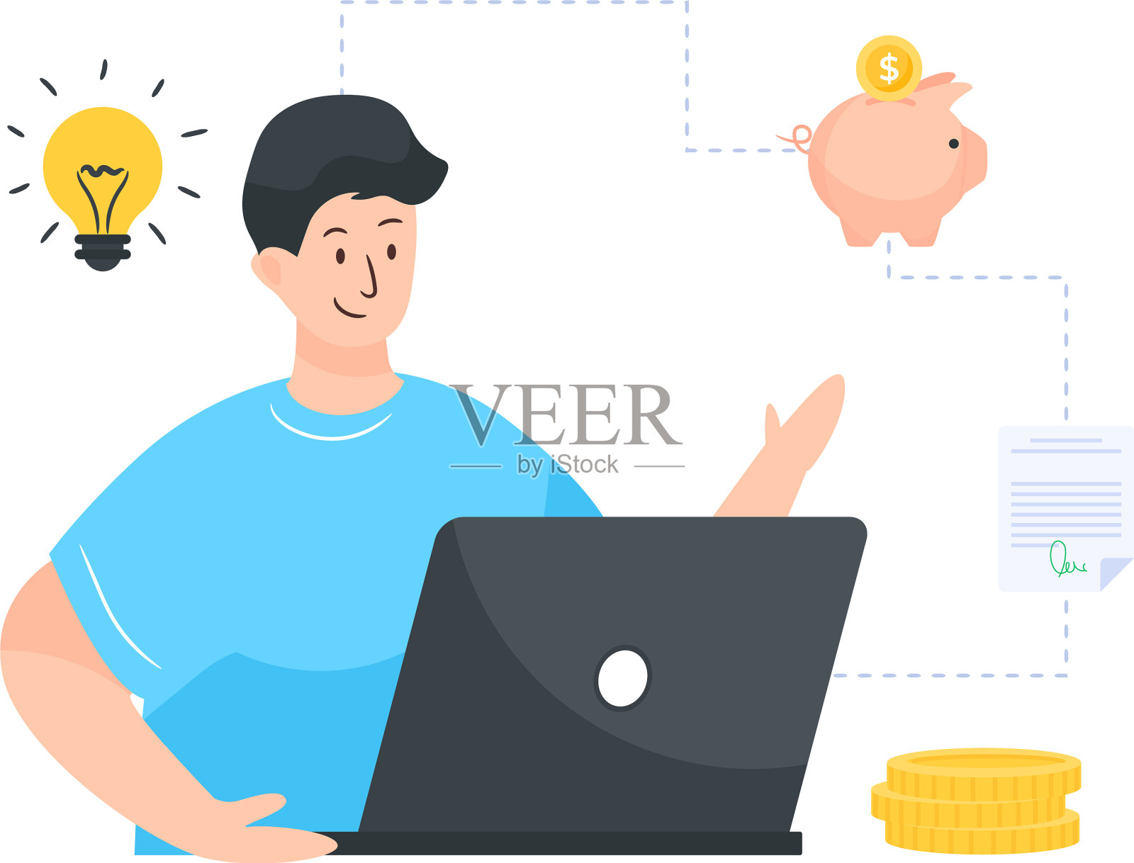 投资者插画图片素材