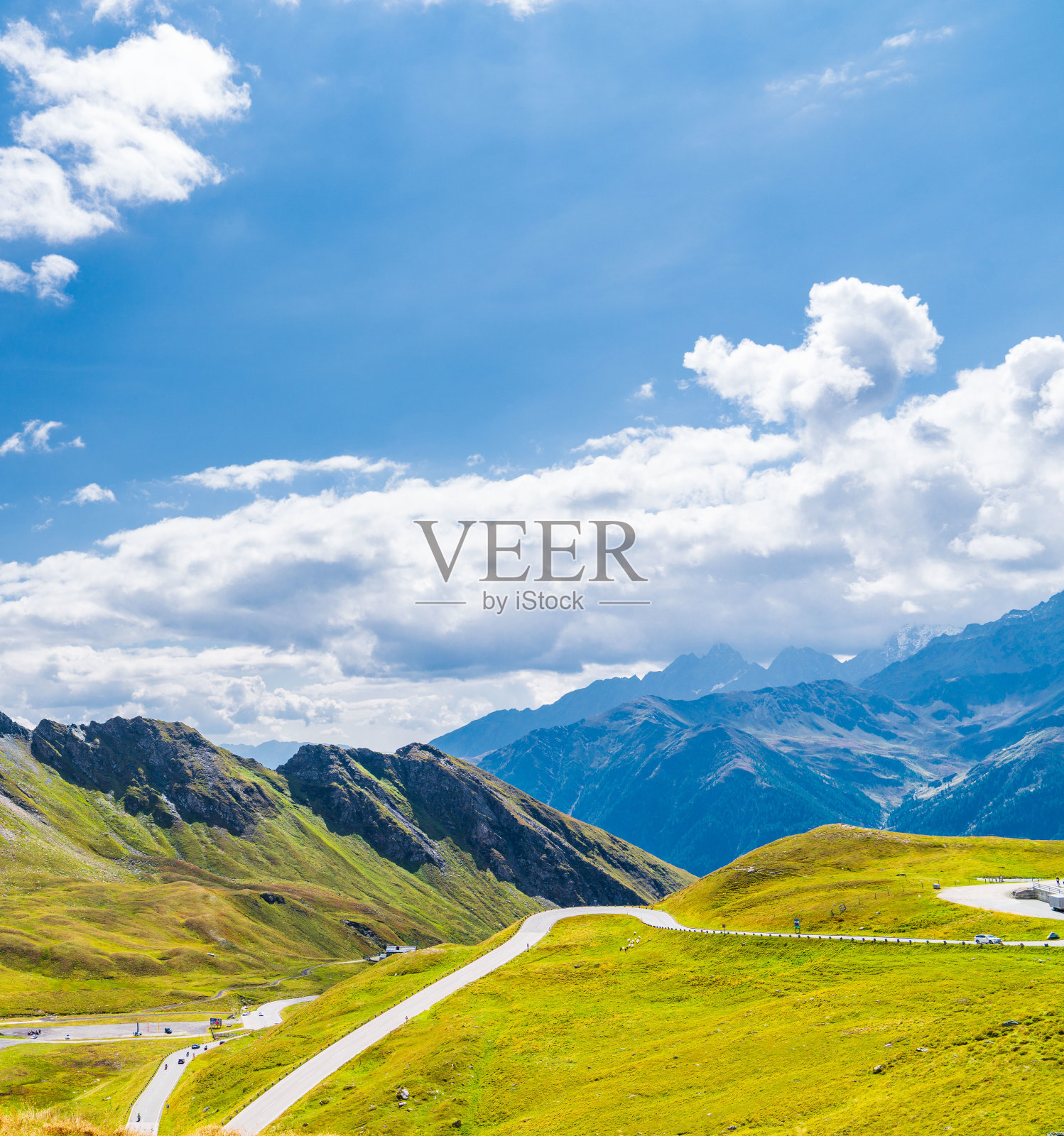 大格洛克纳高山公路。照片摄影图片