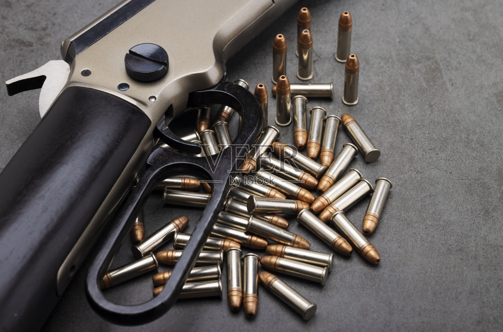 经典枪，.22杠杆动作步枪子弹纹理背景照片摄影图片