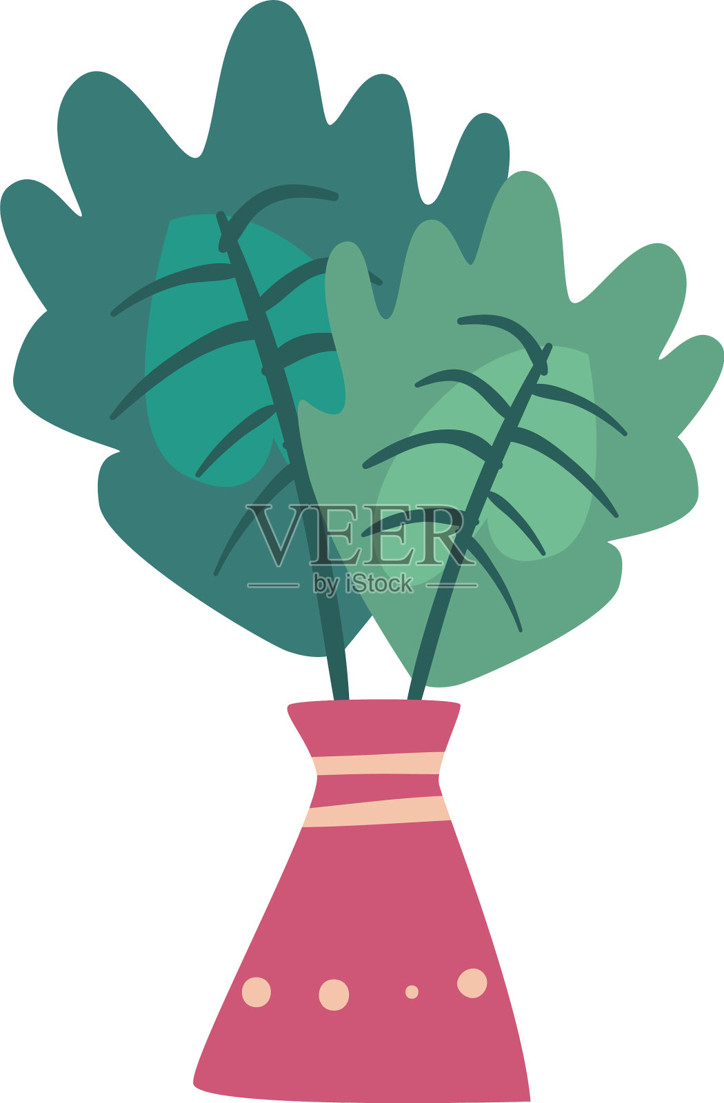 叶子在锅设计元素图片