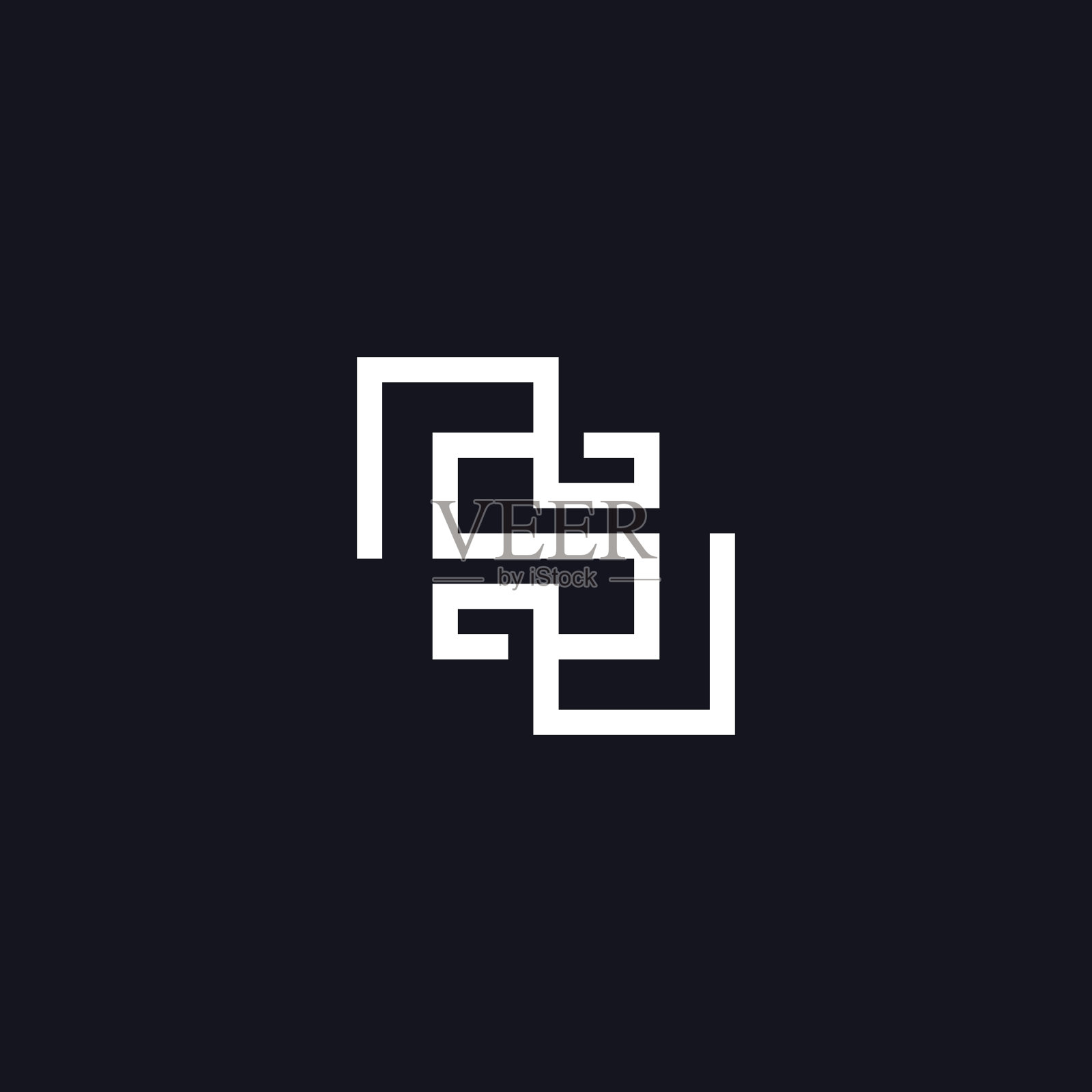 字母首字母的标志插画图片素材