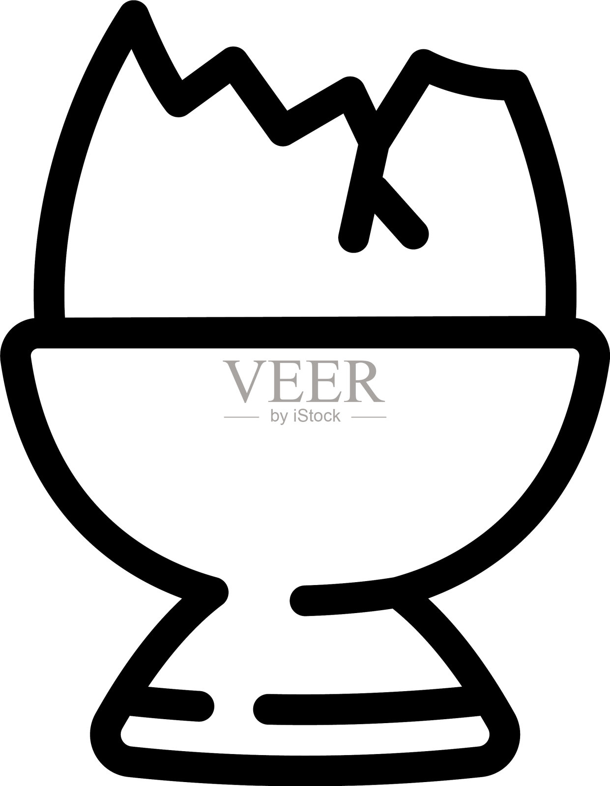 早晨蛋壳图标轮廓风格设计元素图片