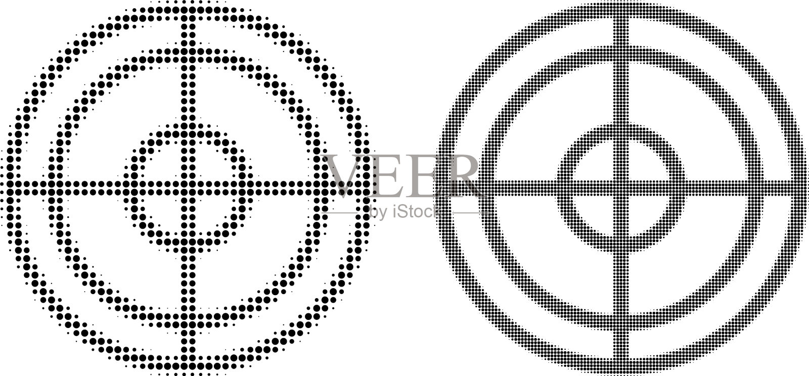 点半色调目标图标插画图片素材