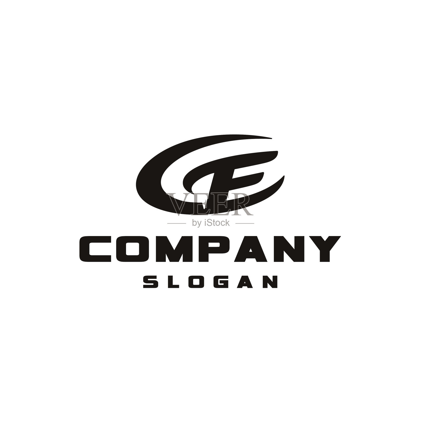 字母ec ce monogram标志设计模板插画图片素材