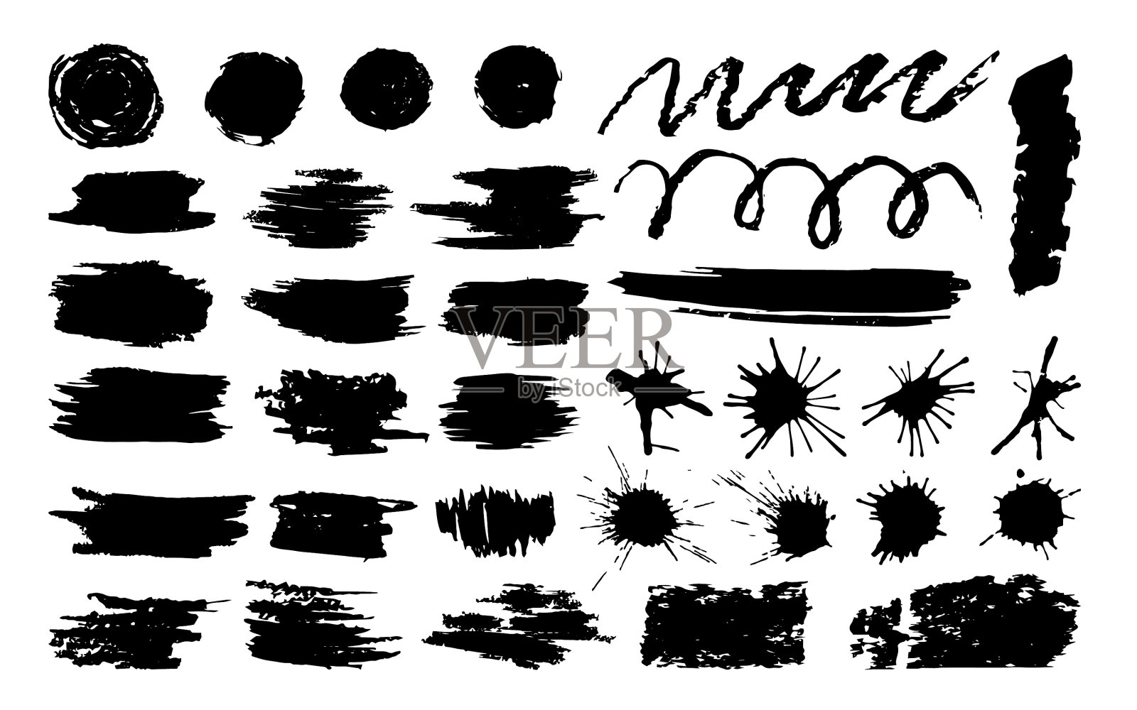 乌克兰独立日文字用国旗刷墨插画图片素材
