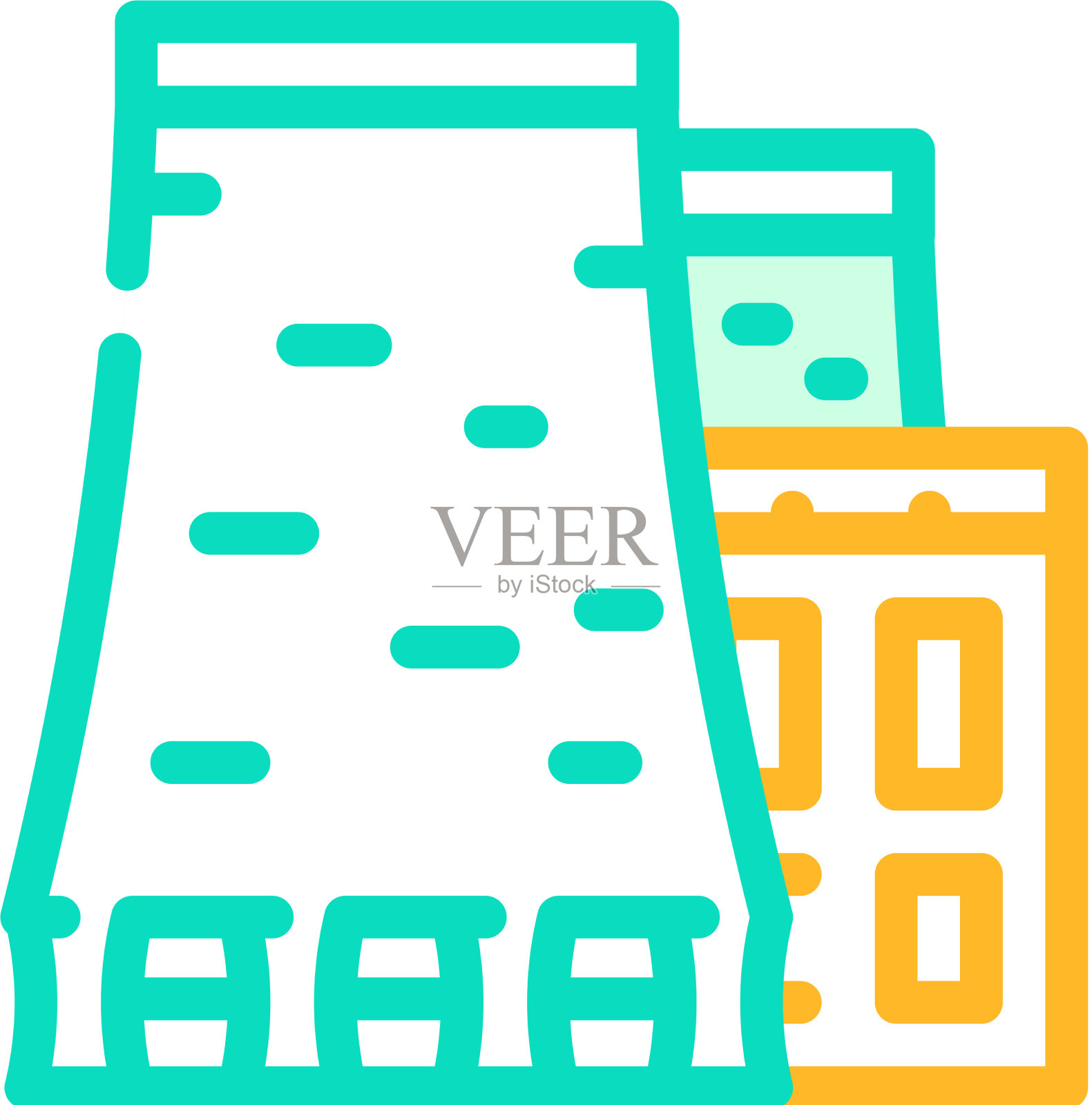 核电站彩色图标设计元素图片