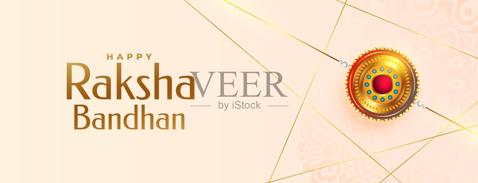 节日旗帜raksha bandhan活动插画图片素材