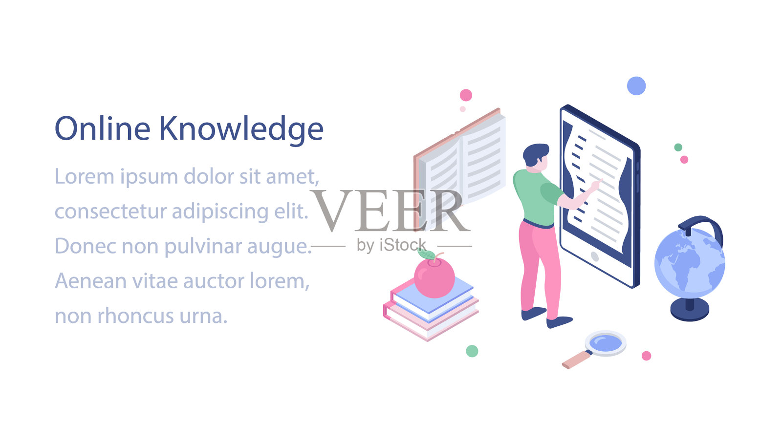 在线知识应用插画图片素材