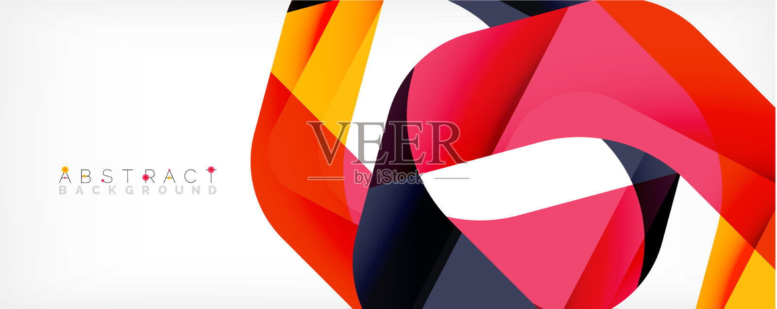 几何抽象背景-多彩的插画图片素材