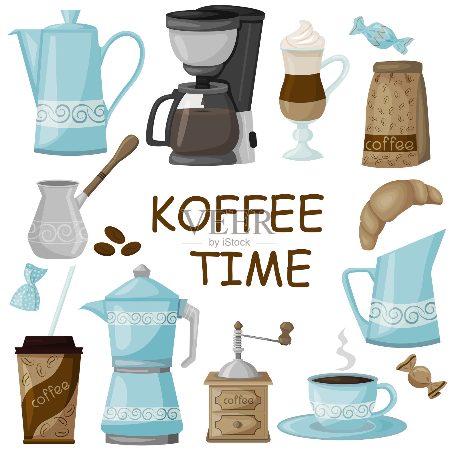 咖啡用具图标素材