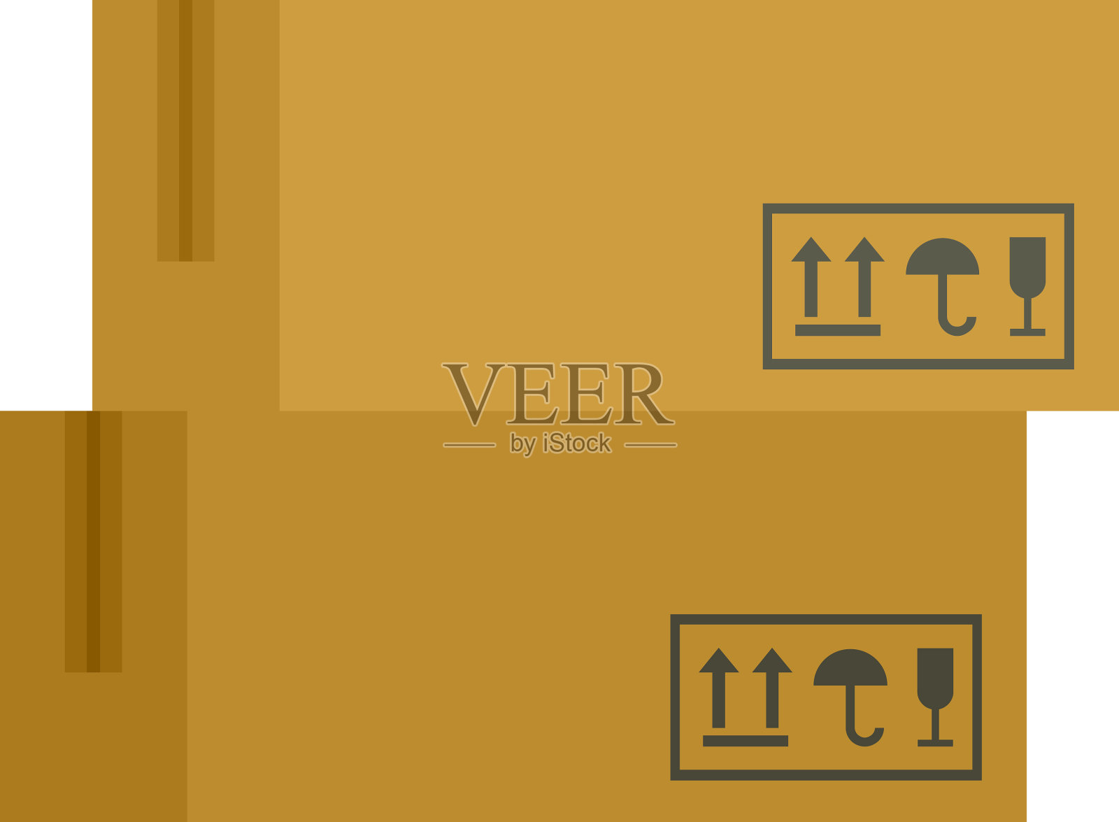 快递包裹图标平孤立图标素材