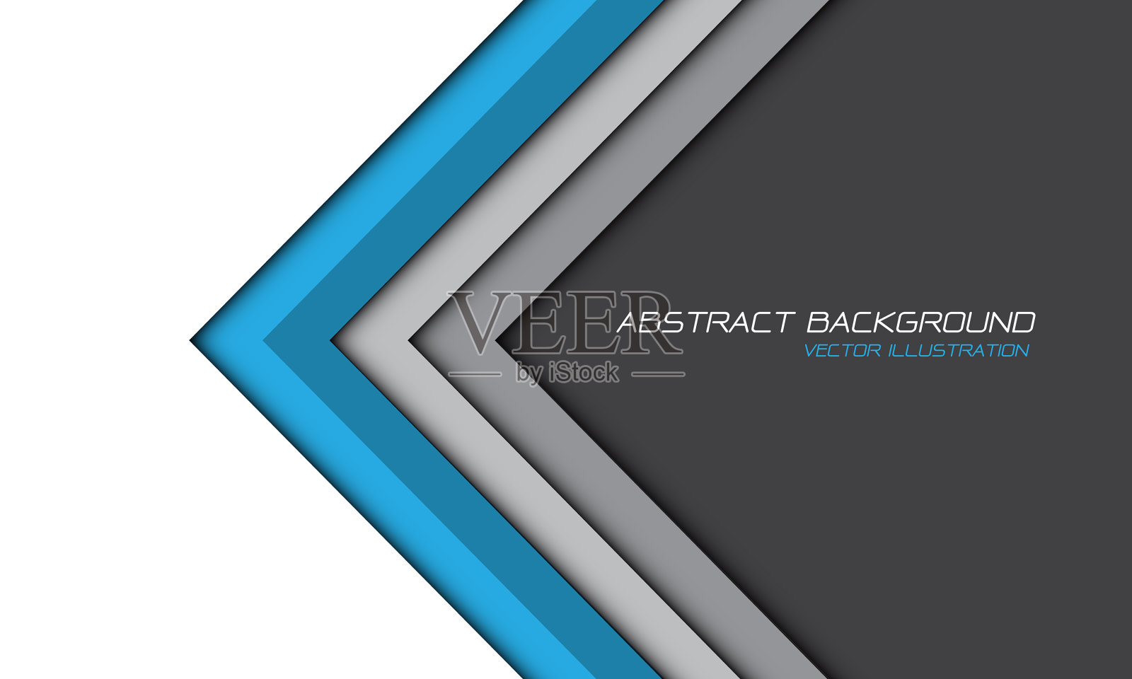 抽象蓝灰色箭头白色背景插画图片素材