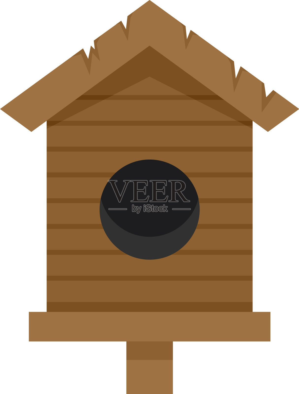 老鸟屋图标平孤立设计元素图片