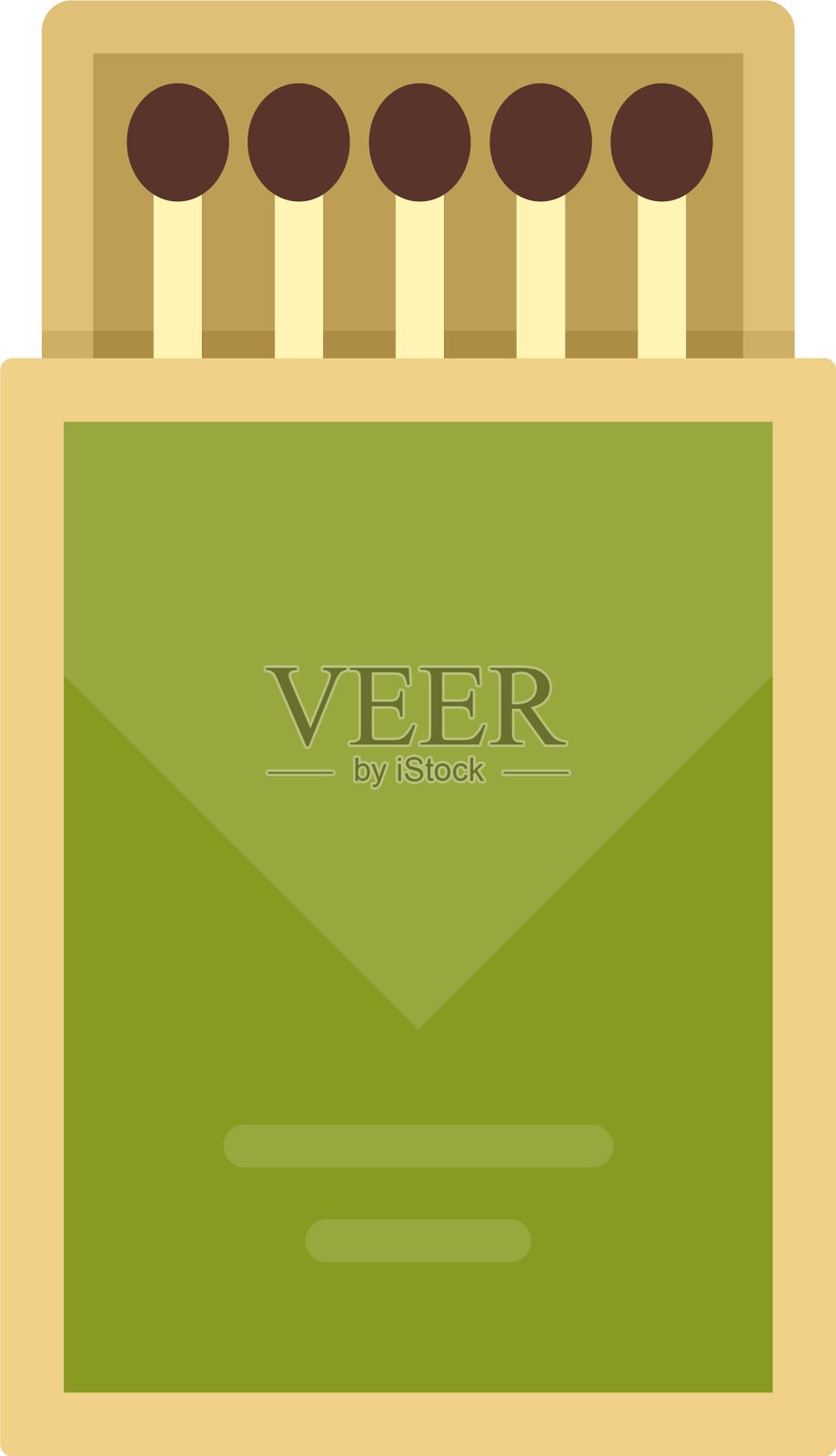 火柴盒图标扁平孤立插画图片素材