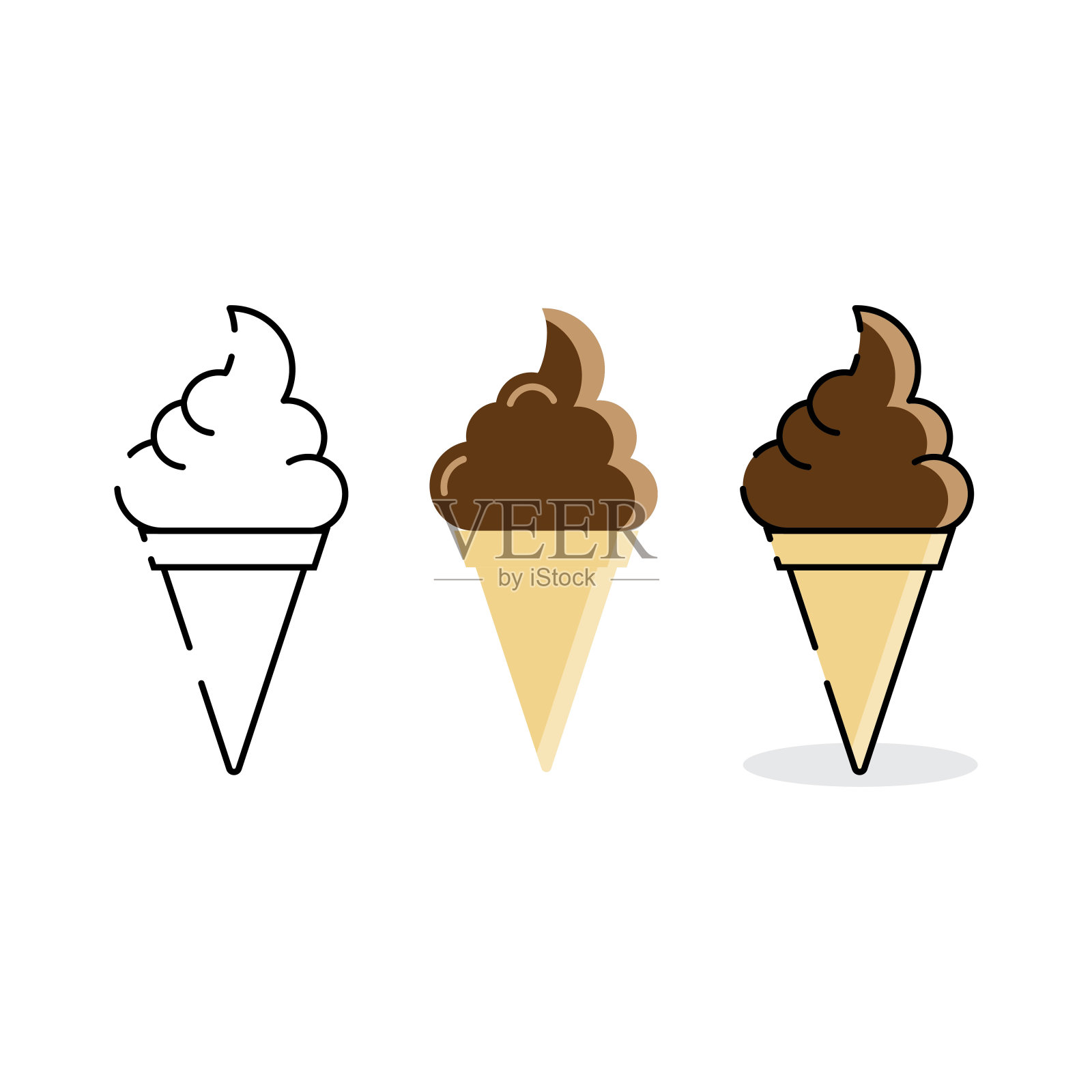 矢量甜甜圈标志模板。甜甜圈。甜点标志说明。咖啡馆餐厅摊位。抓了就走的概念。插画图片素材