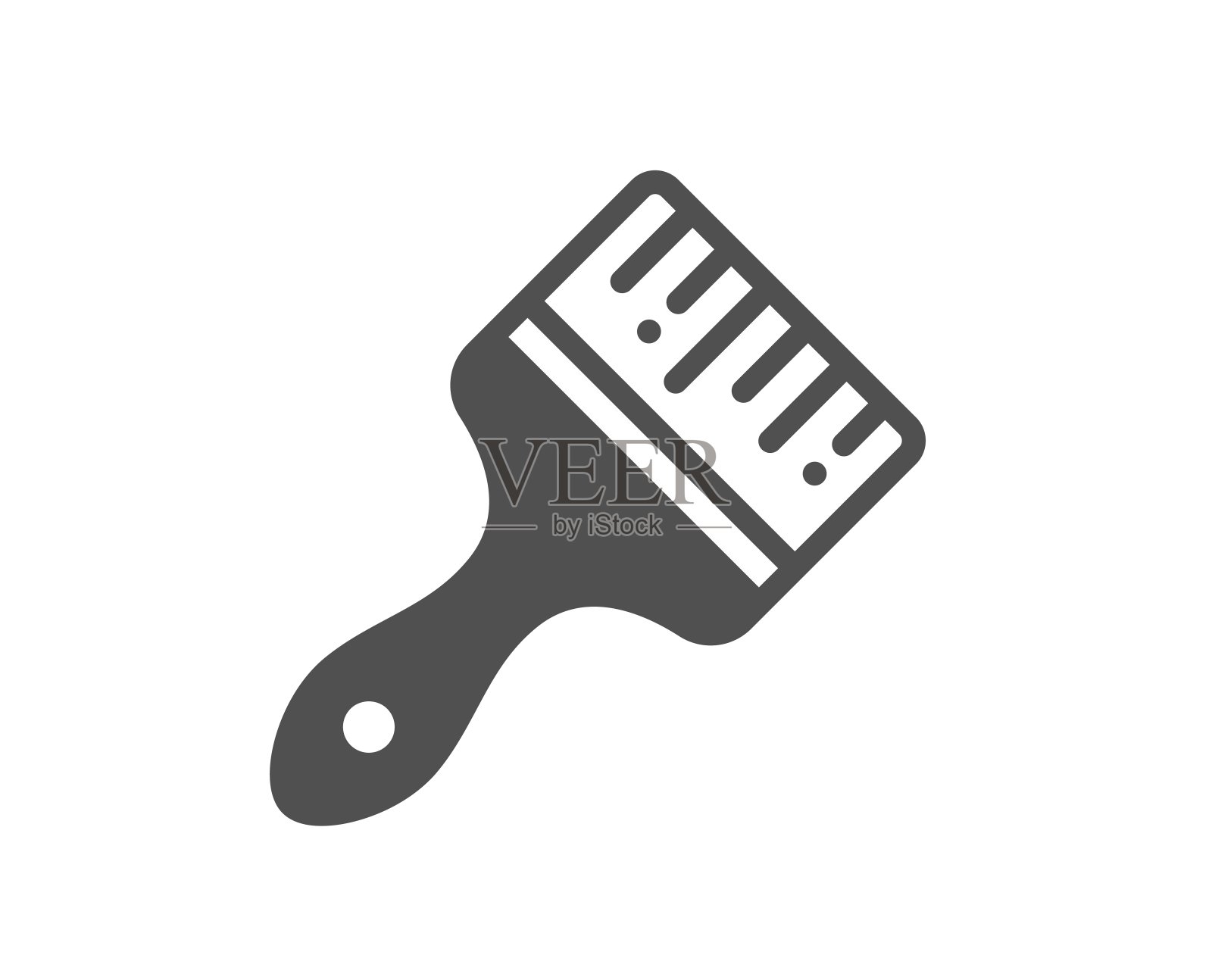 画笔图标。墙漆刷的迹象。向量插画图片素材