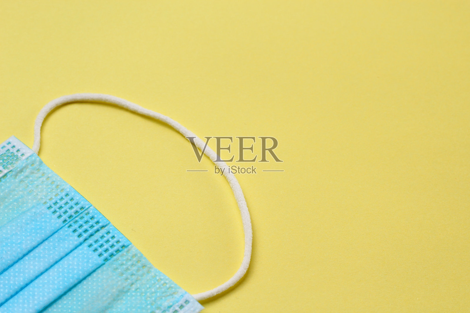 医用外科口罩的一部分和复制空间照片摄影图片