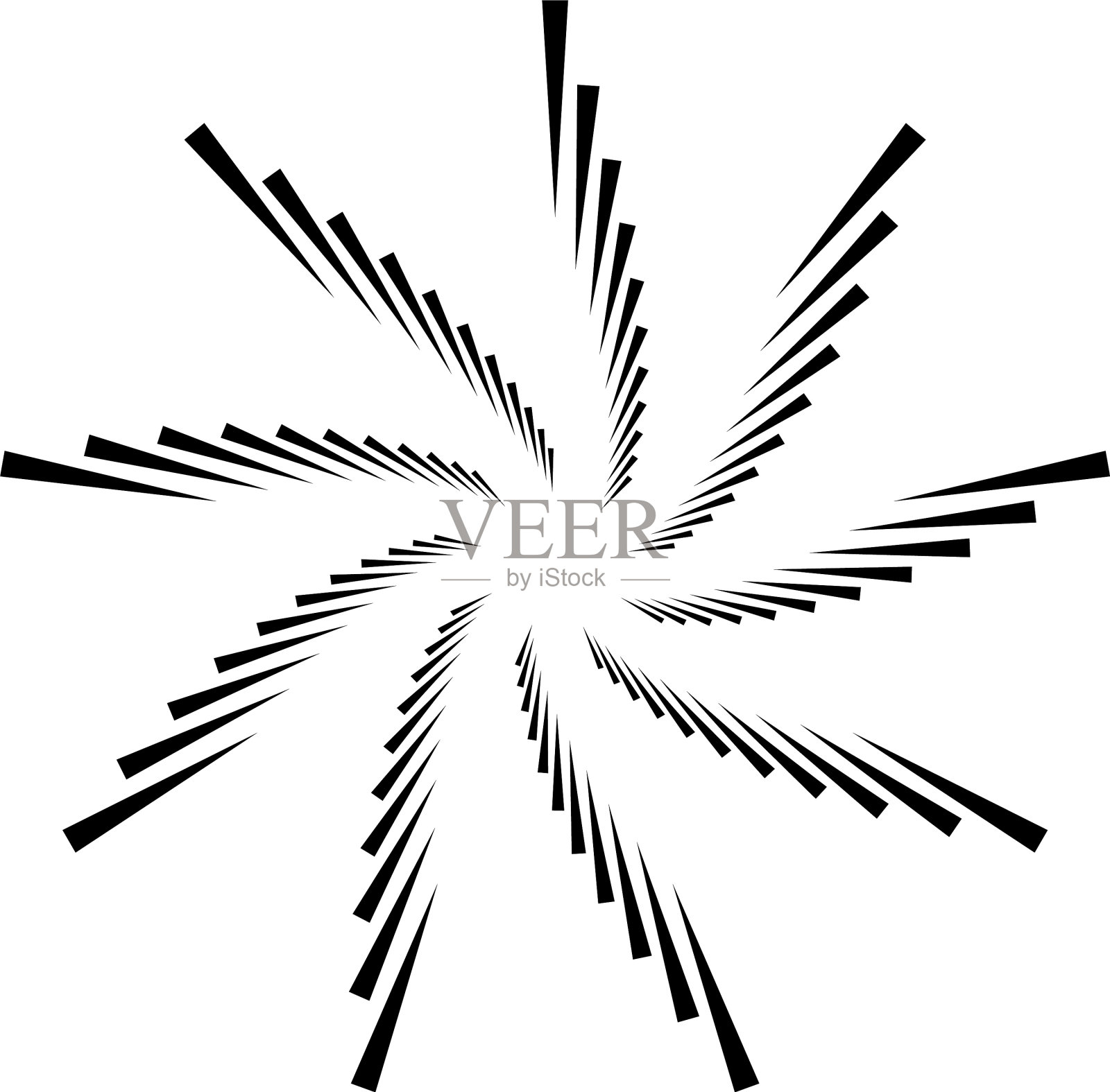 径向同心圆形三角形设计插画图片素材