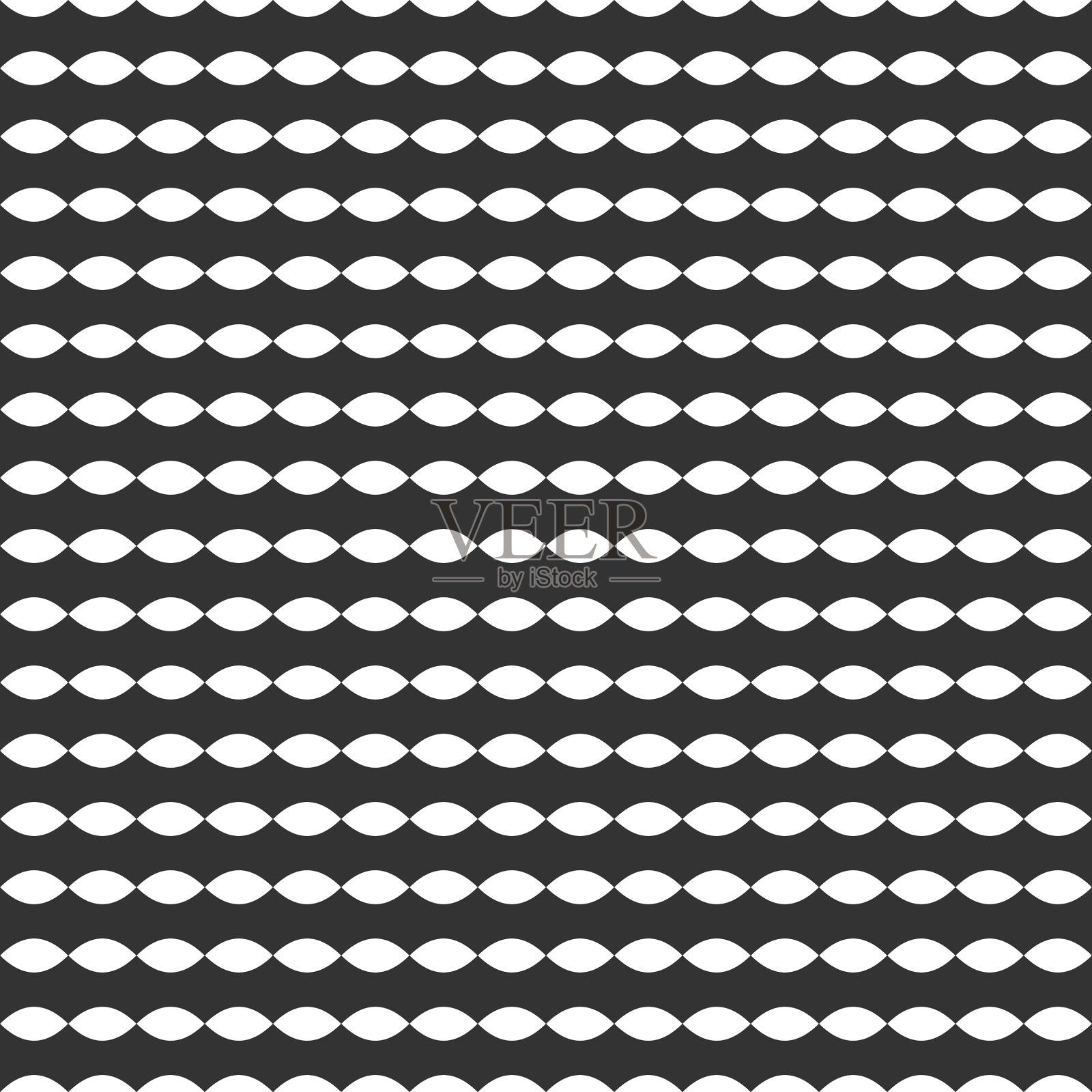 黑白单色无缝重复插画图片素材