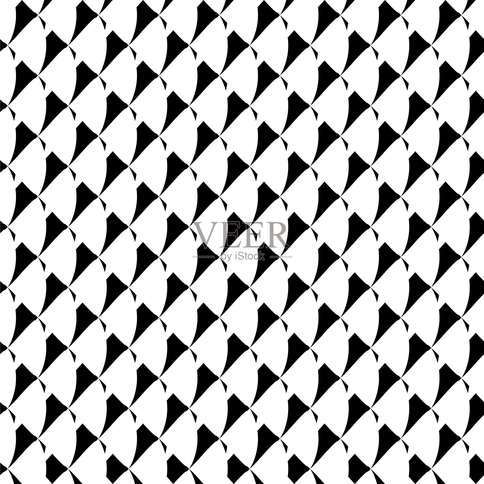 黑白单色无缝重复插画图片素材