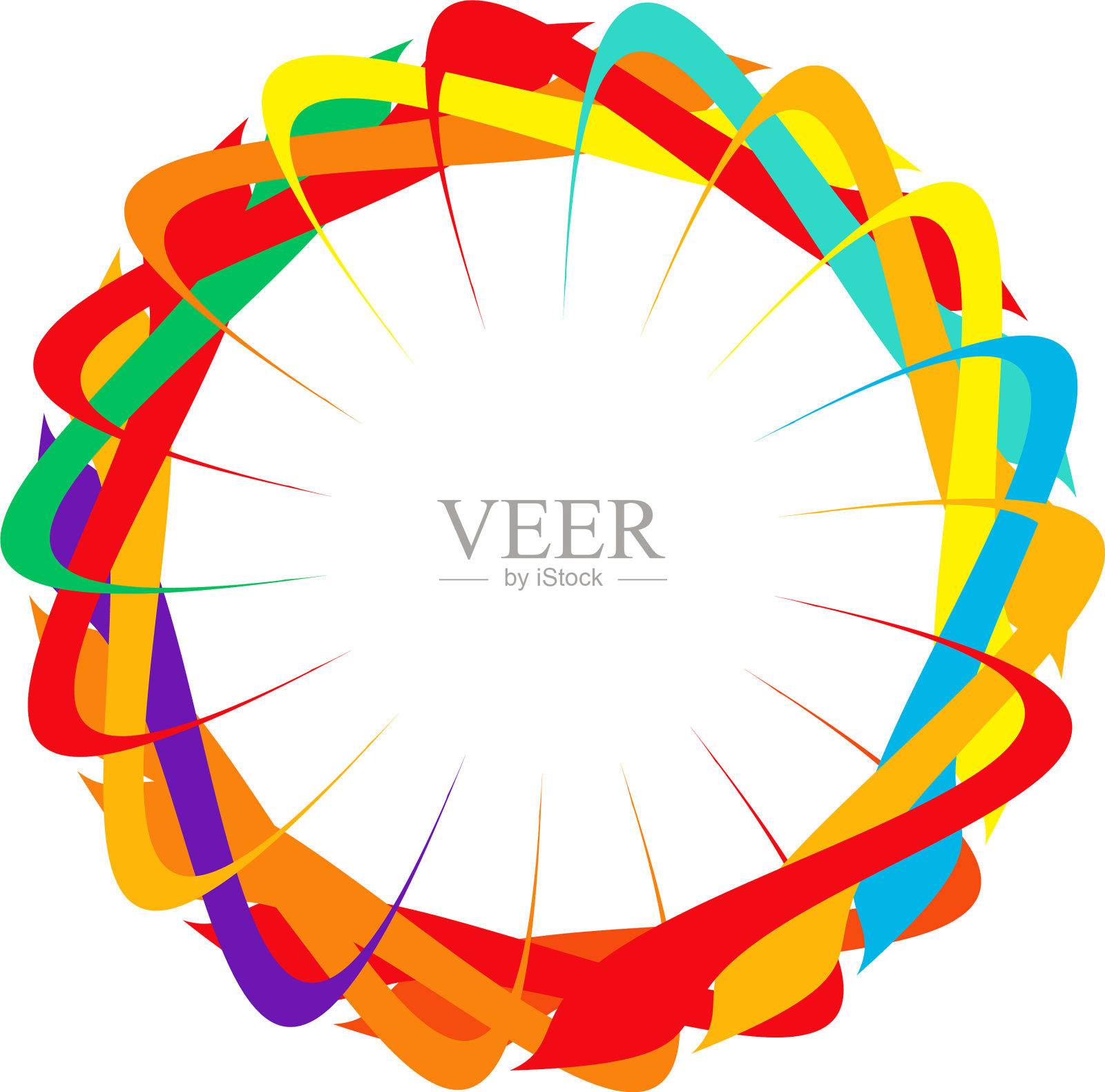 圆形径向图标图案曼荼罗形状漩涡插画图片素材