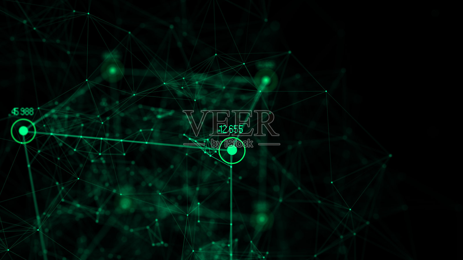 技术区块链网络连接。大数据可视化。网络安全背景。立方体，由块组成。3 d渲染。照片摄影图片