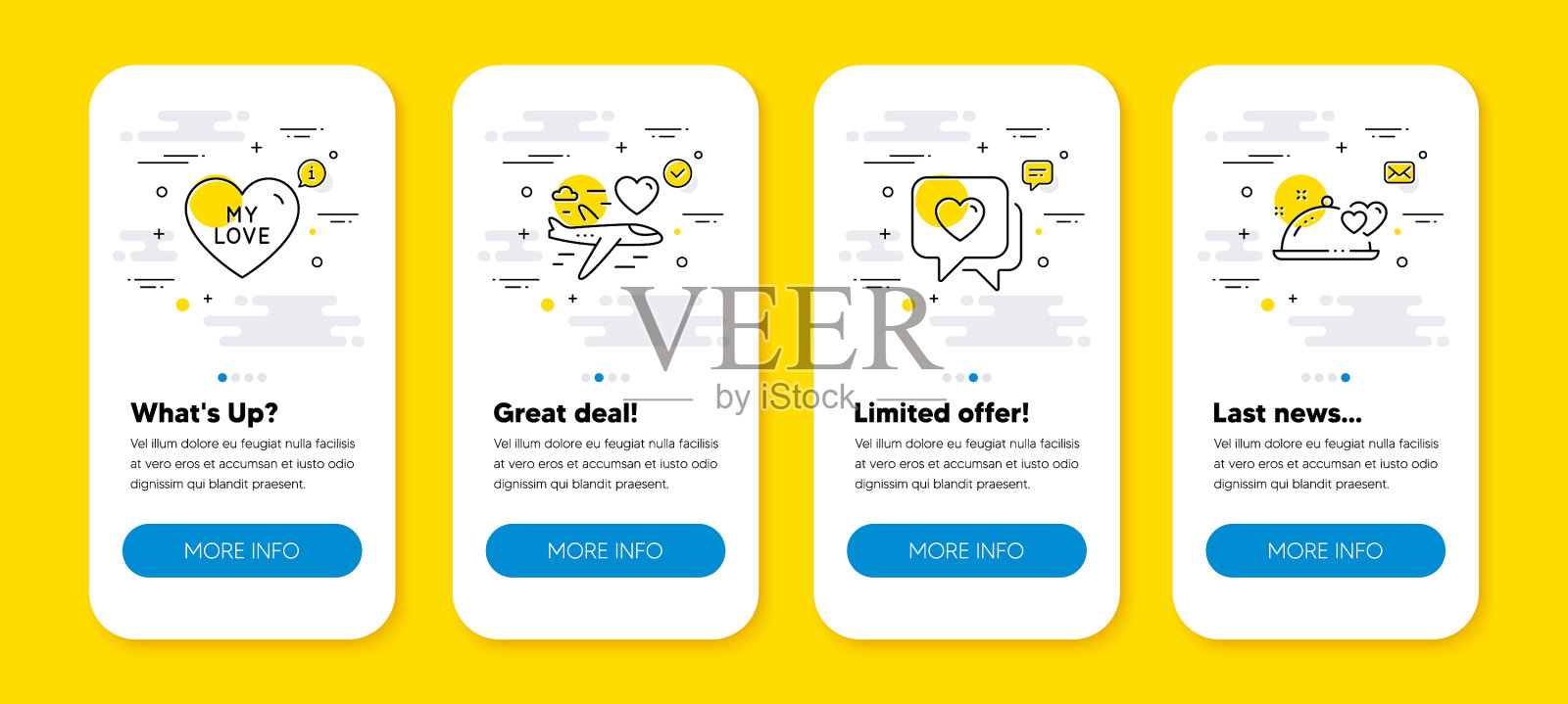 设定蜜月旅行的心和我的爱图标素材