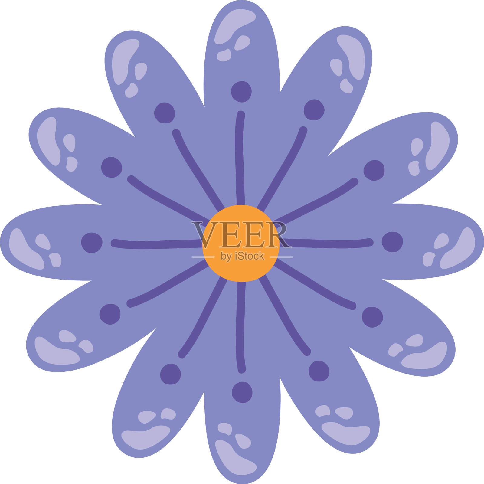 淡紫色花朵图标设计元素图片