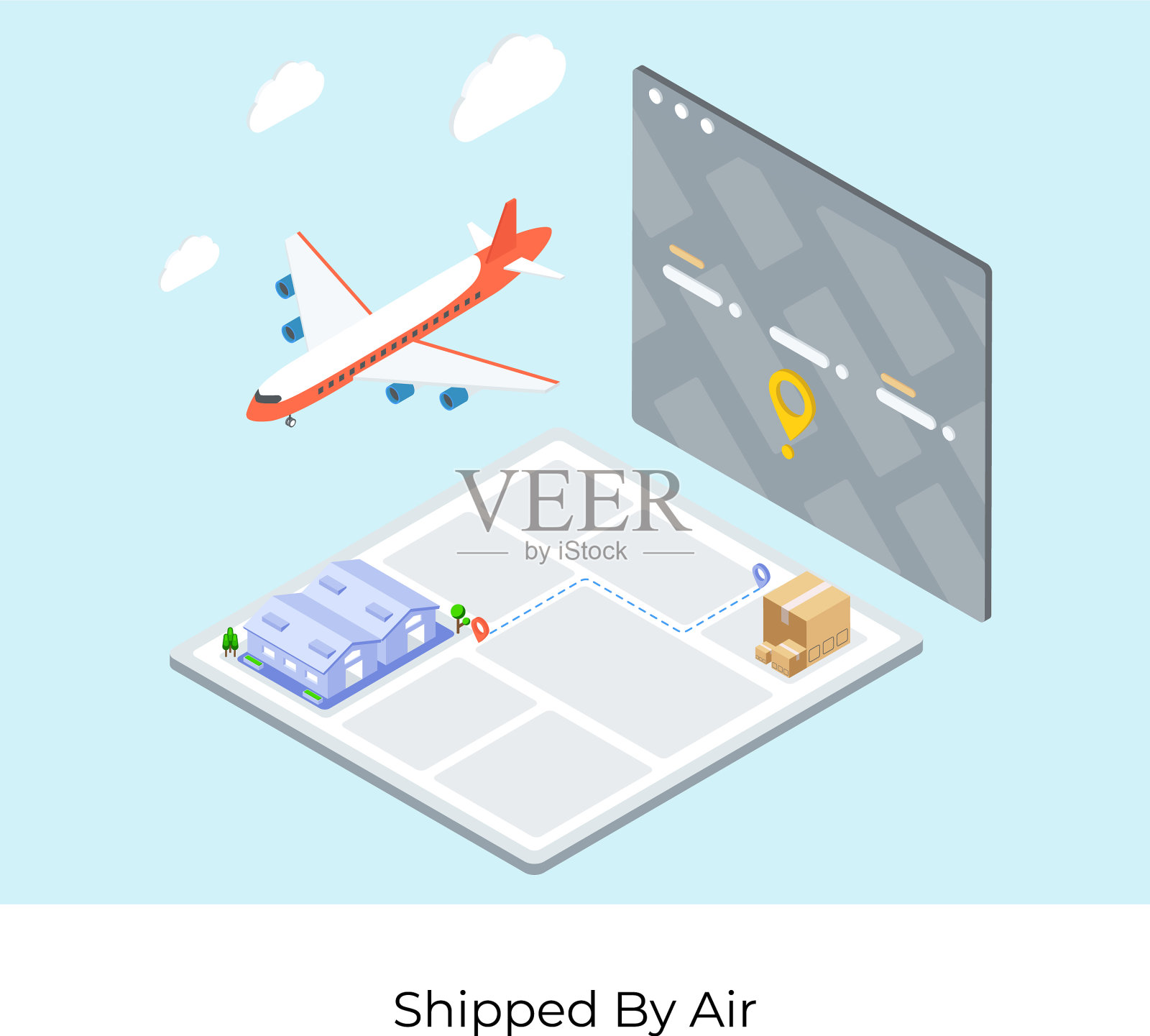 运输空气插画图片素材