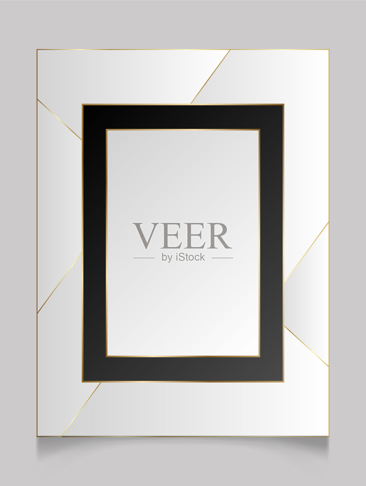 金光闪闪的空白框插画图片素材