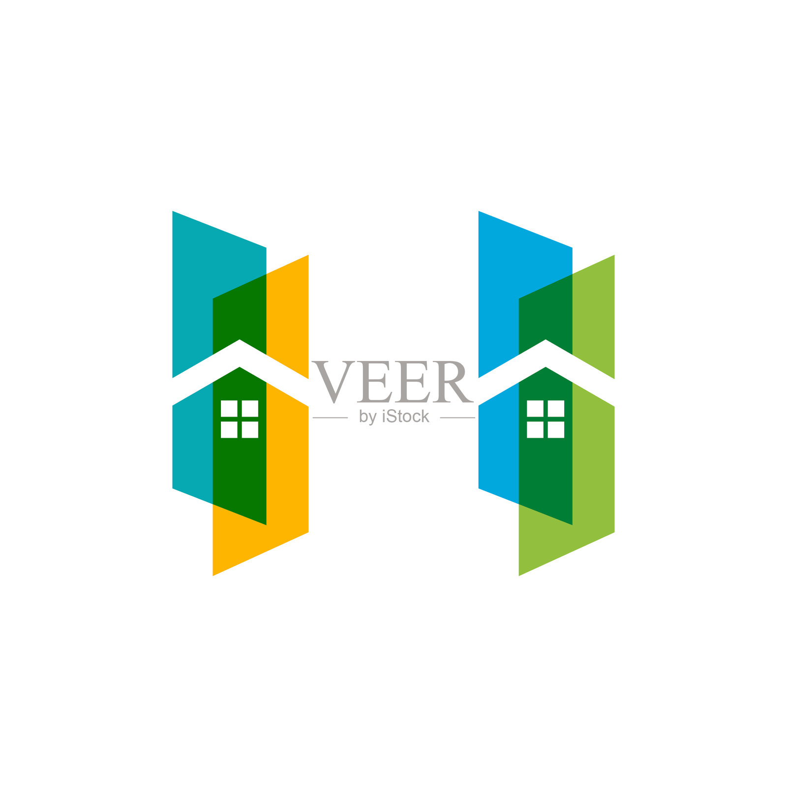 物业及建筑标志设计插画图片素材