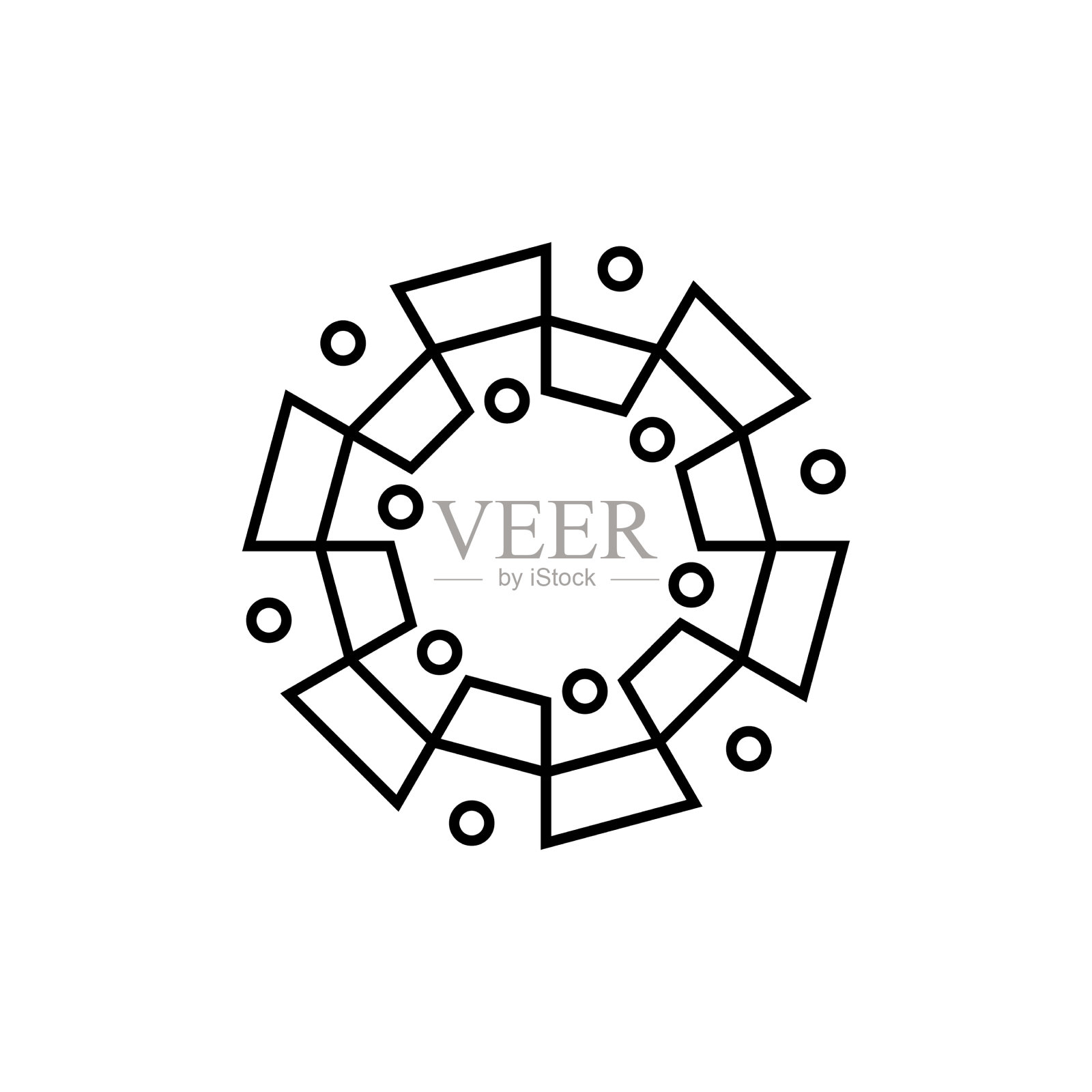 组12人行12队家庭图标素材