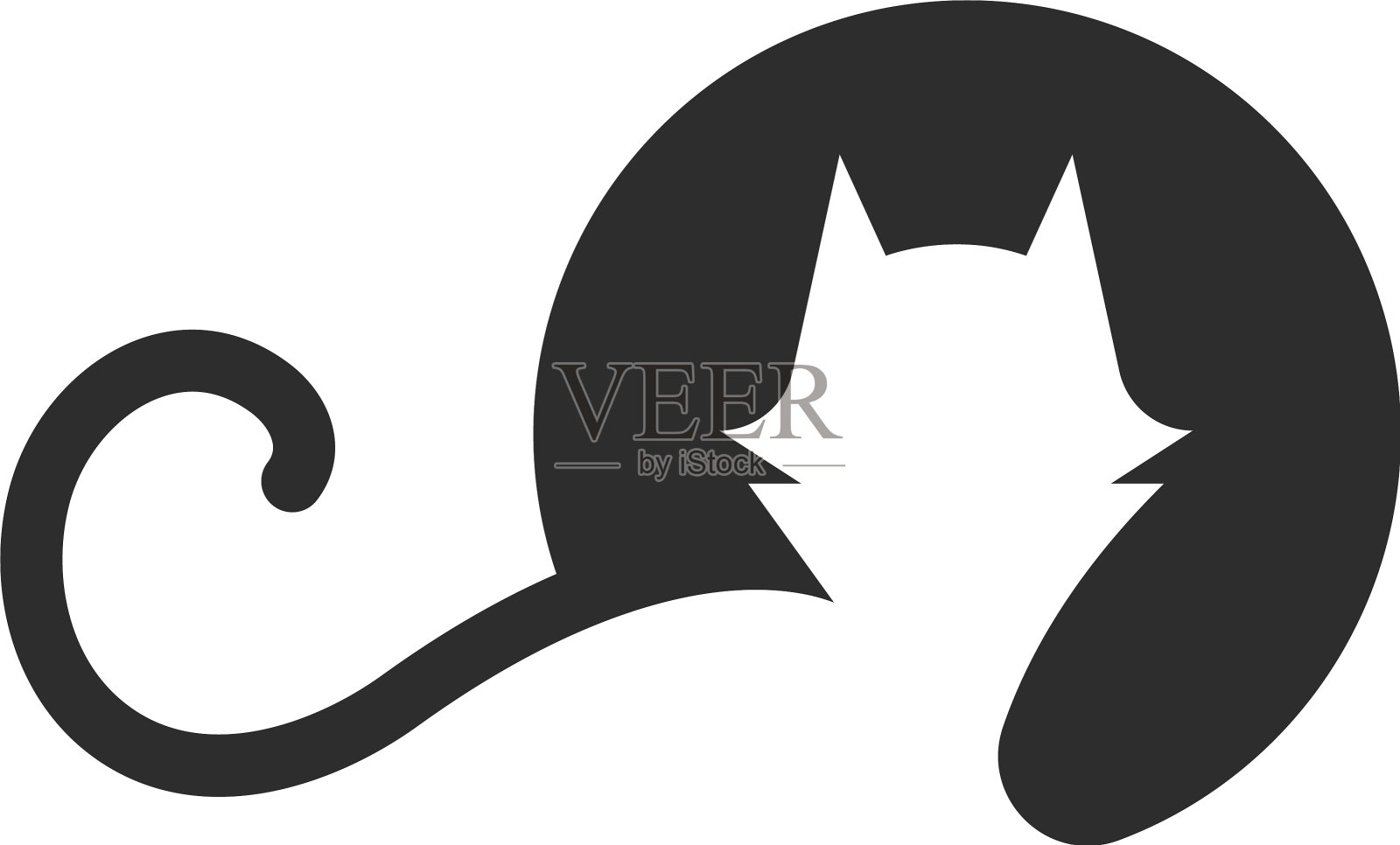 抽象猫图标设计设计元素图片