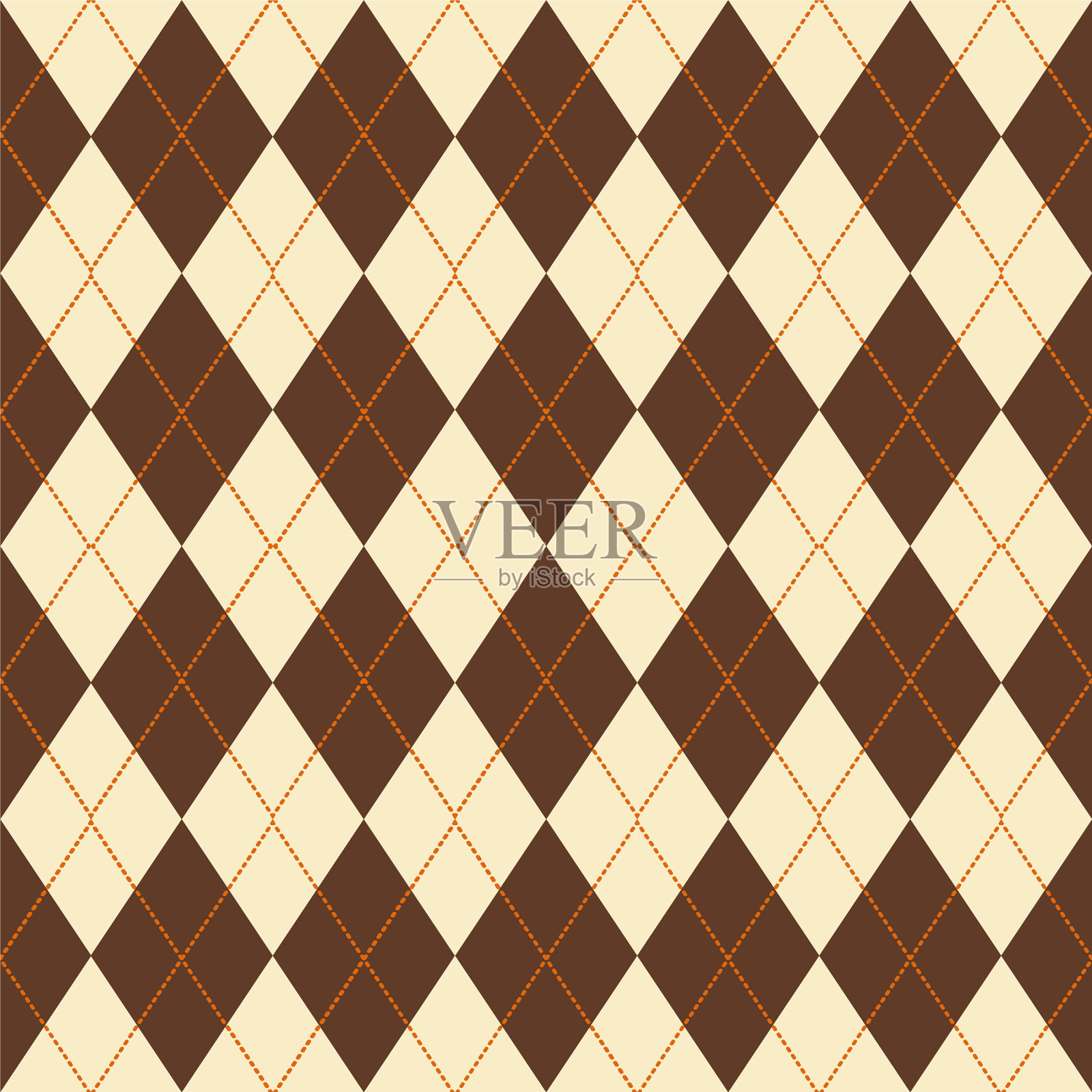 复古彩色维伯形状重复图案印刷插画图片素材